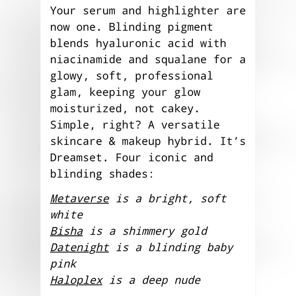 Toyfactory Dreamset Highlighter Serum Palette 4 High Payoff Shades - Picture 9 of 12